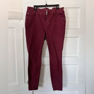 Pre-owned Torrid Skinny Jean Burgundy Size 16R